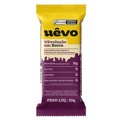 Uêvolução em Barra - Amendoim com Amora - Cobertura de Chocolate Branco 29g