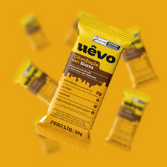 Uêvolução em Barra - Banana com Avelã - Cobertura de Chocolate 29g - 10un