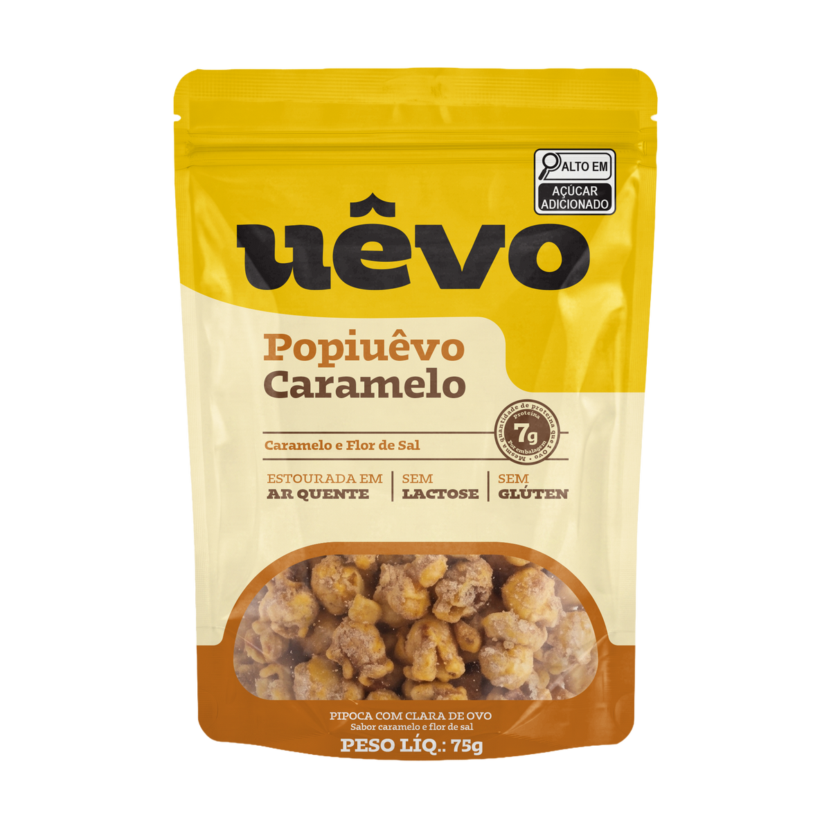Pipoca Proteica Uêvo Caramelo com Flor de Sal - 75g