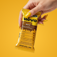 Uêvolução em Barra - Banana com Avelã - Cobertura de Chocolate 29g - 10un