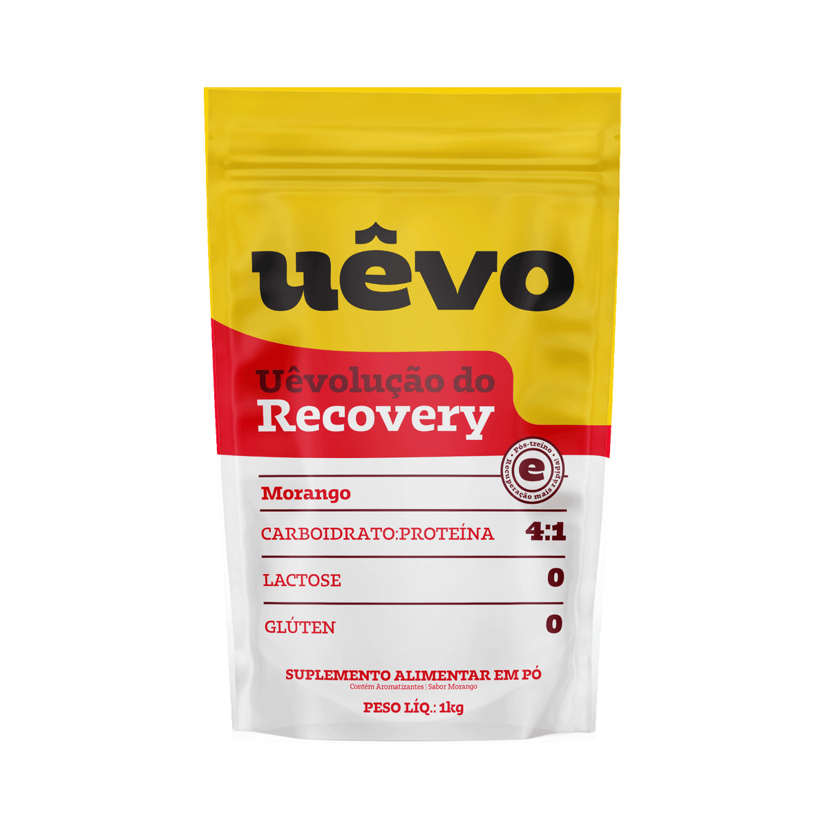 Recovery 4:1 Uêvo 1Kg - Morango