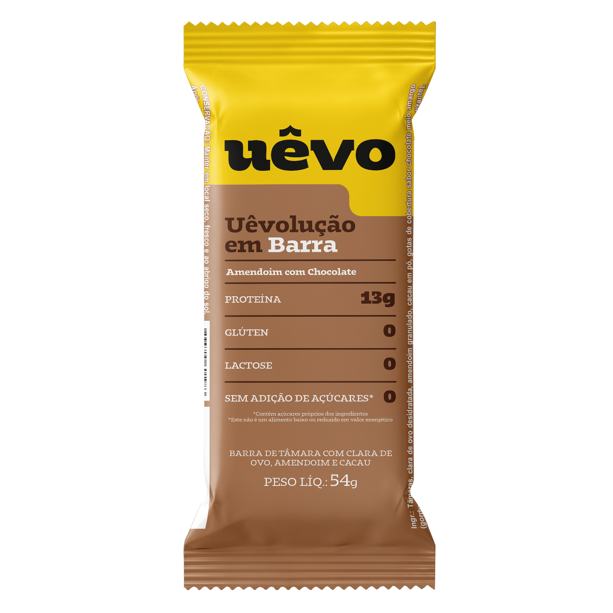 Uêvolução em Barra - Amendoim com Chocolate 54g