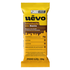 Uêvolução em Barra - Banana com Avelã - Cobertura de Chocolate 29g - 10un
