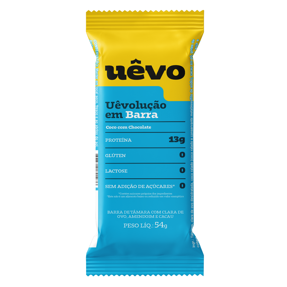 Uêvolução em Barra - Coco com Chocolate 54g